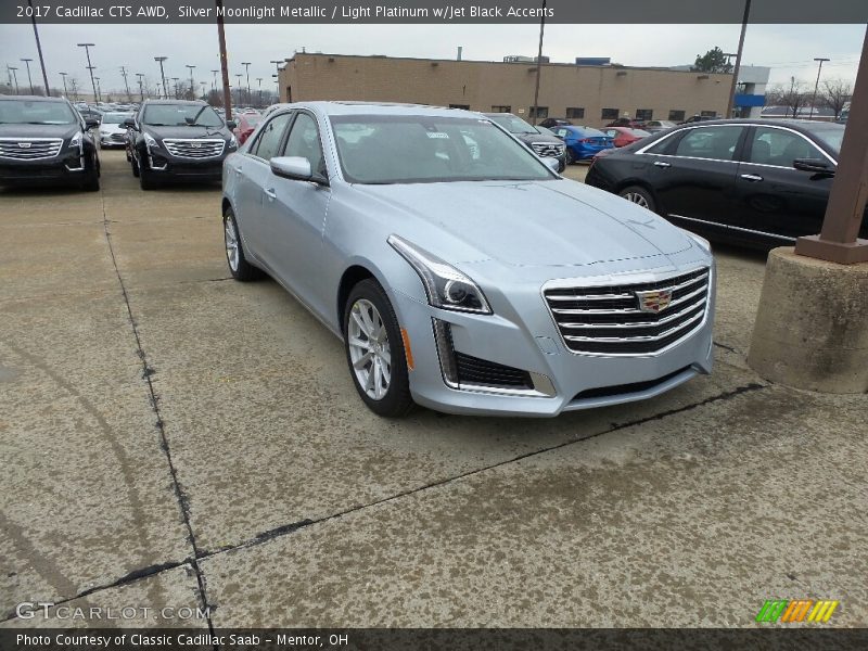 Silver Moonlight Metallic / Light Platinum w/Jet Black Accents 2017 Cadillac CTS AWD