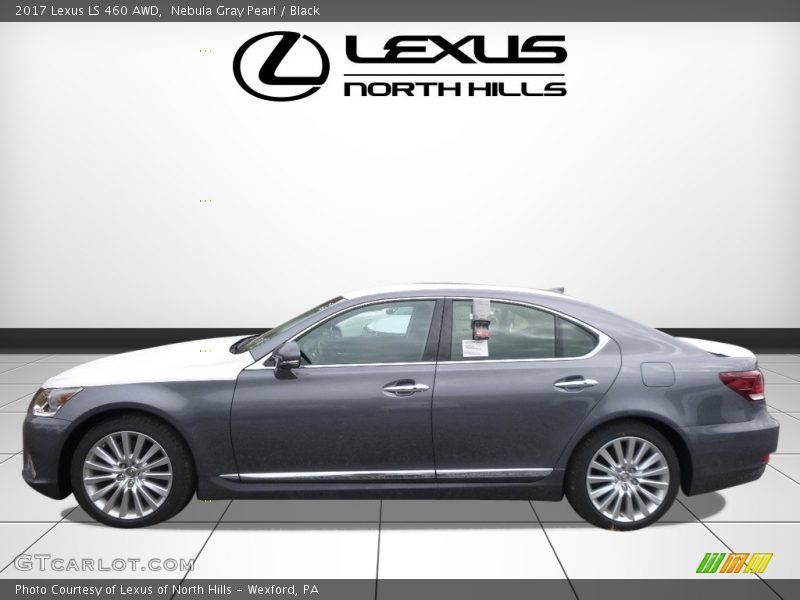 Nebula Gray Pearl / Black 2017 Lexus LS 460 AWD