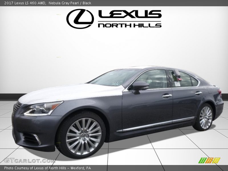 Nebula Gray Pearl / Black 2017 Lexus LS 460 AWD