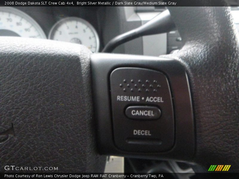 Bright Silver Metallic / Dark Slate Gray/Medium Slate Gray 2008 Dodge Dakota SLT Crew Cab 4x4