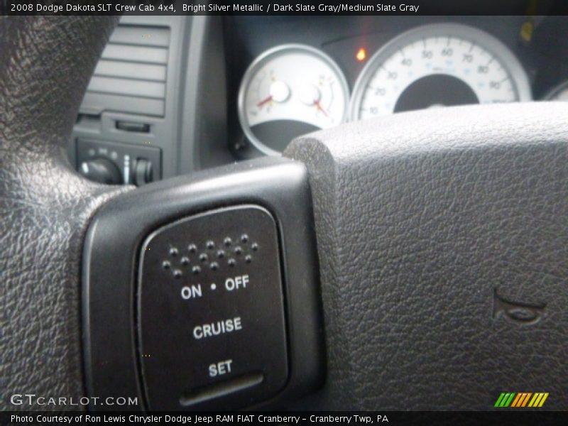 Bright Silver Metallic / Dark Slate Gray/Medium Slate Gray 2008 Dodge Dakota SLT Crew Cab 4x4