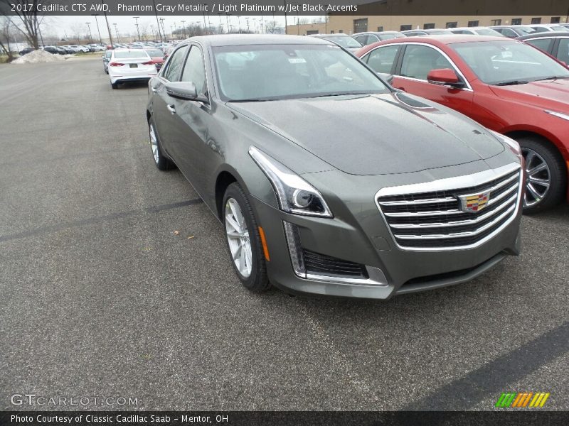 Phantom Gray Metallic / Light Platinum w/Jet Black Accents 2017 Cadillac CTS AWD