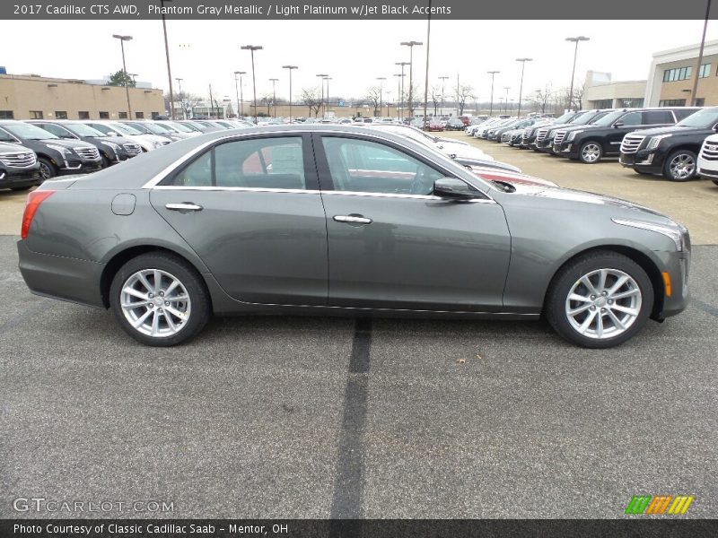Phantom Gray Metallic / Light Platinum w/Jet Black Accents 2017 Cadillac CTS AWD