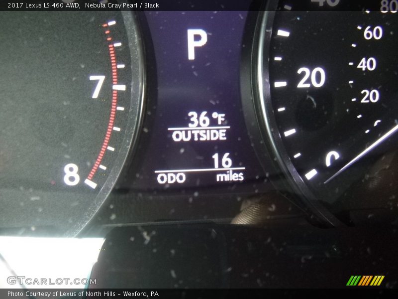 Nebula Gray Pearl / Black 2017 Lexus LS 460 AWD