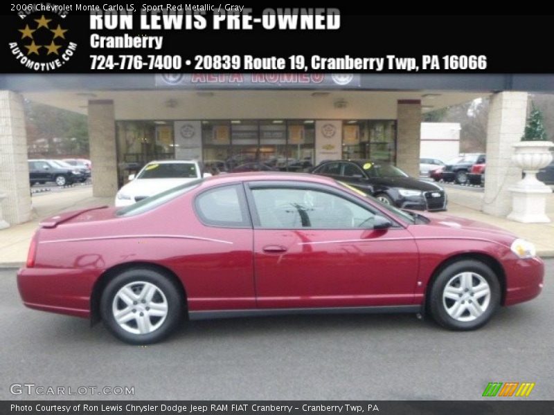 Sport Red Metallic / Gray 2006 Chevrolet Monte Carlo LS