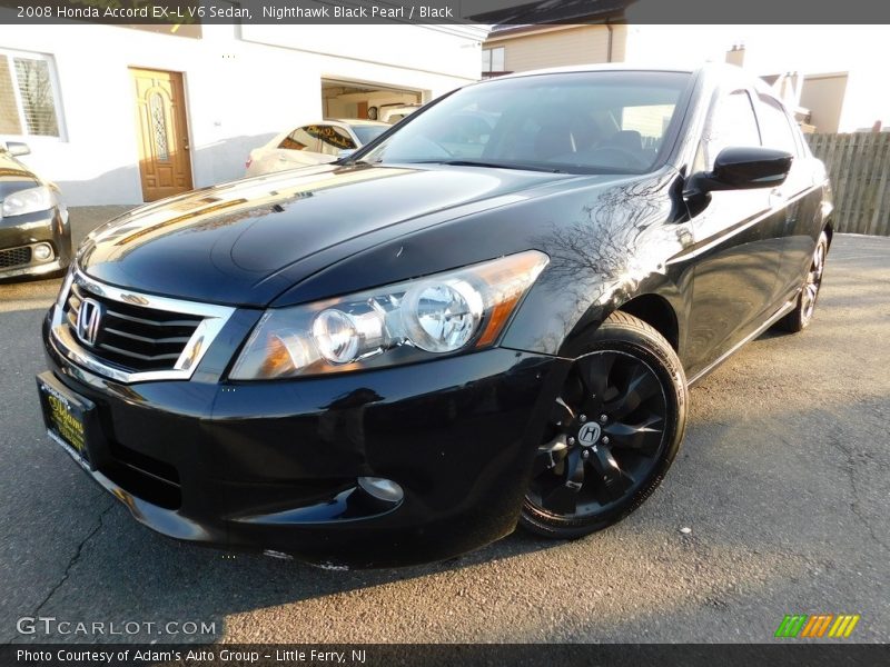 Nighthawk Black Pearl / Black 2008 Honda Accord EX-L V6 Sedan
