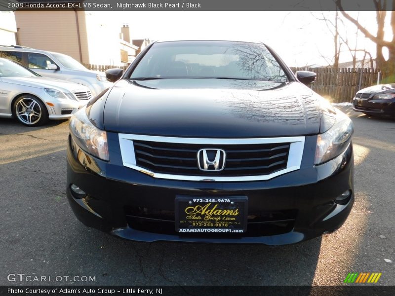 Nighthawk Black Pearl / Black 2008 Honda Accord EX-L V6 Sedan