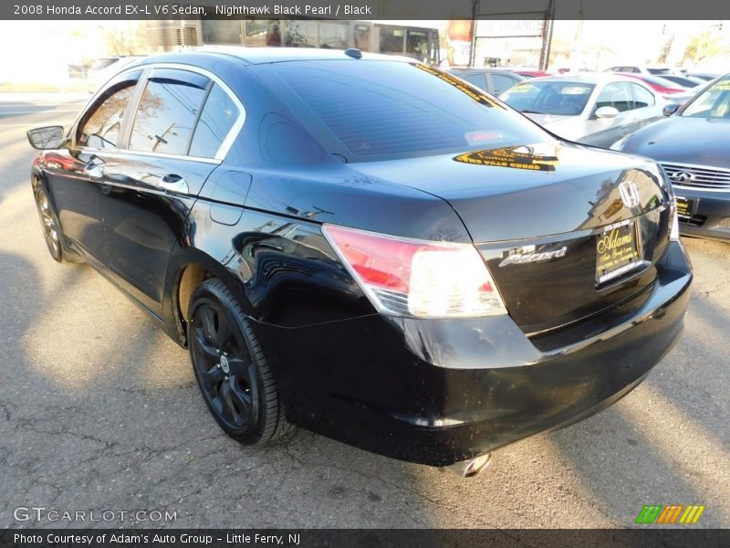 Nighthawk Black Pearl / Black 2008 Honda Accord EX-L V6 Sedan