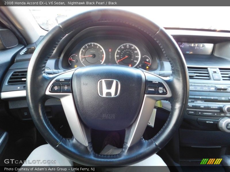 Nighthawk Black Pearl / Black 2008 Honda Accord EX-L V6 Sedan