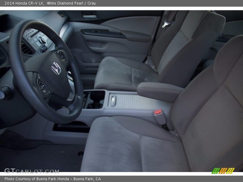 White Diamond Pearl / Gray 2014 Honda CR-V LX