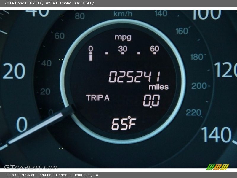 White Diamond Pearl / Gray 2014 Honda CR-V LX