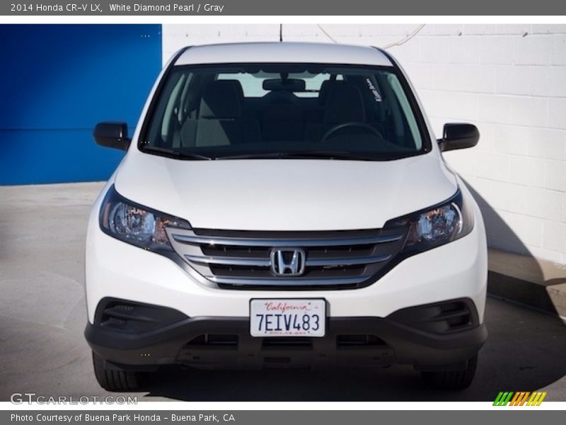 White Diamond Pearl / Gray 2014 Honda CR-V LX