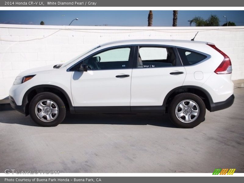White Diamond Pearl / Gray 2014 Honda CR-V LX