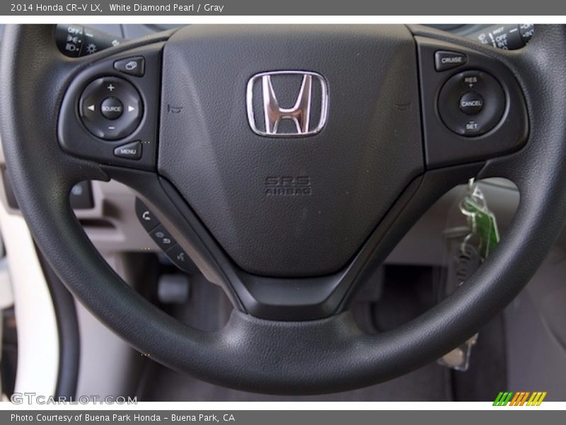 White Diamond Pearl / Gray 2014 Honda CR-V LX