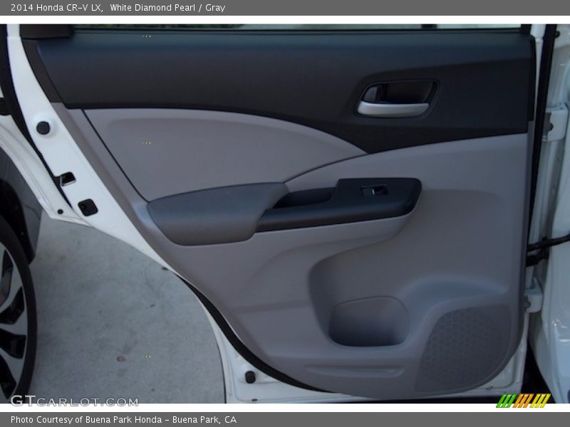 White Diamond Pearl / Gray 2014 Honda CR-V LX