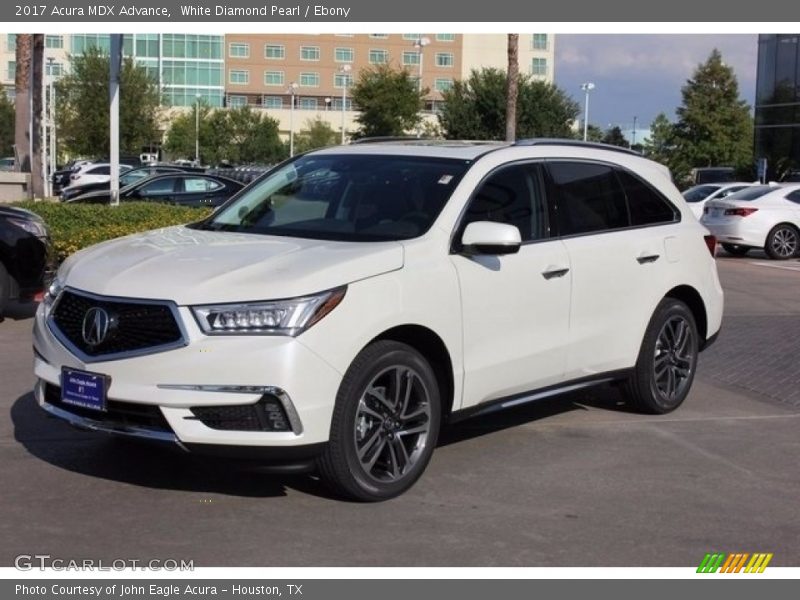White Diamond Pearl / Ebony 2017 Acura MDX Advance