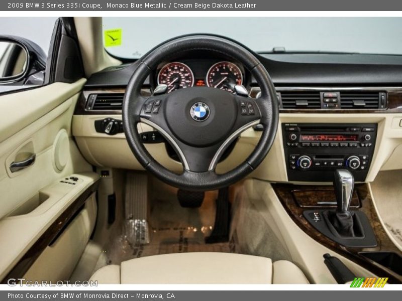 Monaco Blue Metallic / Cream Beige Dakota Leather 2009 BMW 3 Series 335i Coupe