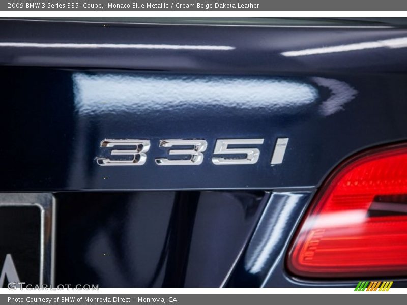 Monaco Blue Metallic / Cream Beige Dakota Leather 2009 BMW 3 Series 335i Coupe
