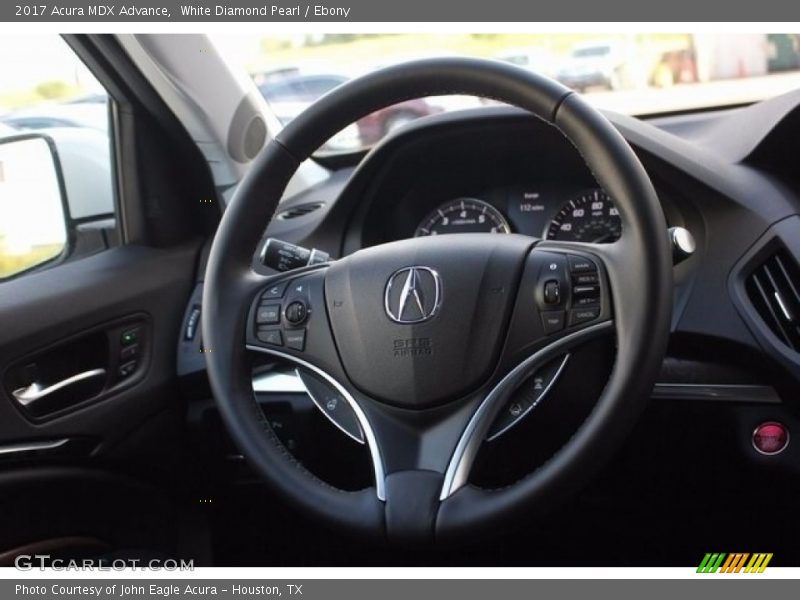 White Diamond Pearl / Ebony 2017 Acura MDX Advance