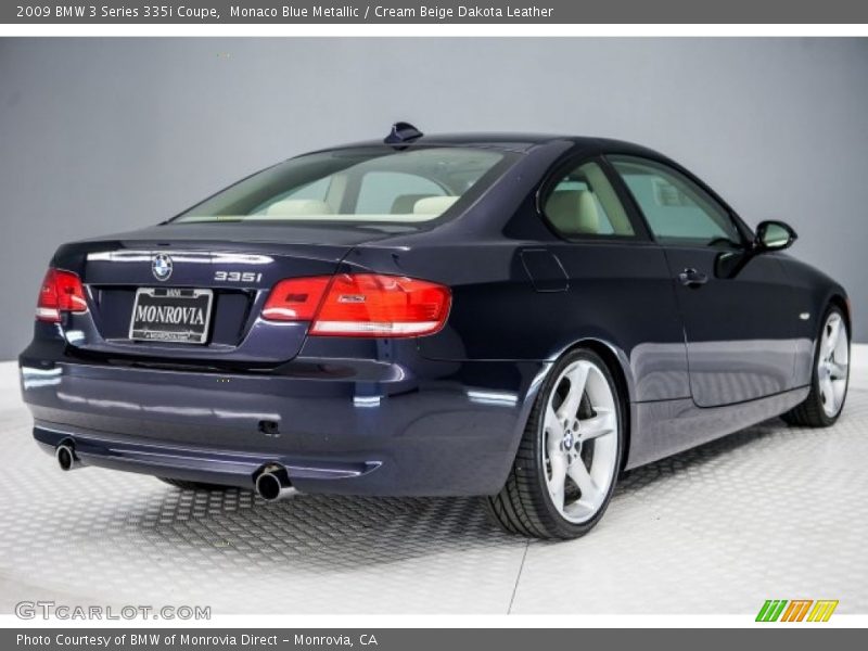 Monaco Blue Metallic / Cream Beige Dakota Leather 2009 BMW 3 Series 335i Coupe
