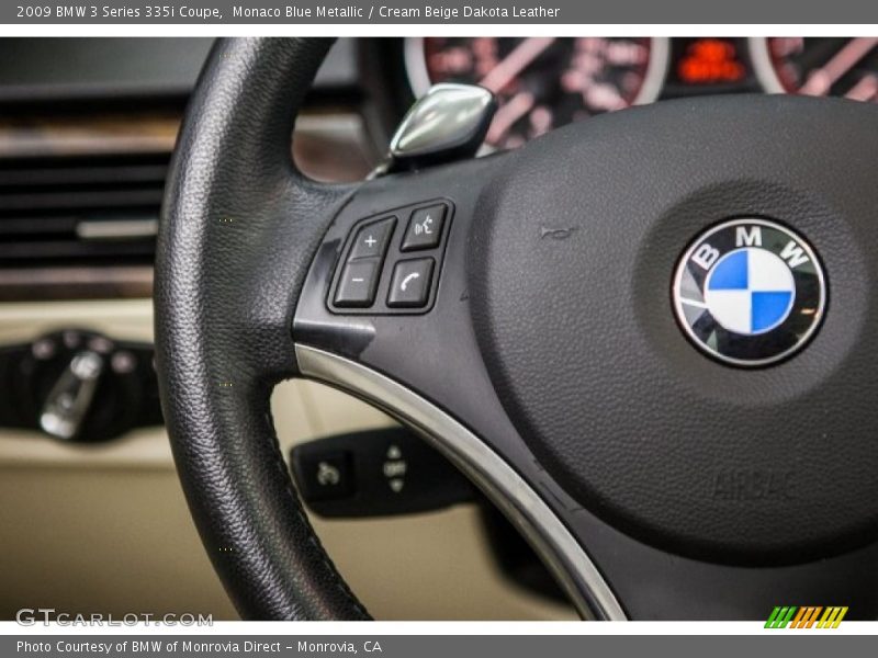Monaco Blue Metallic / Cream Beige Dakota Leather 2009 BMW 3 Series 335i Coupe