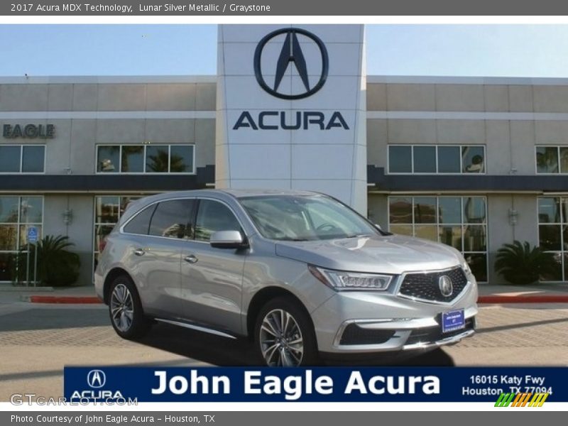 Lunar Silver Metallic / Graystone 2017 Acura MDX Technology