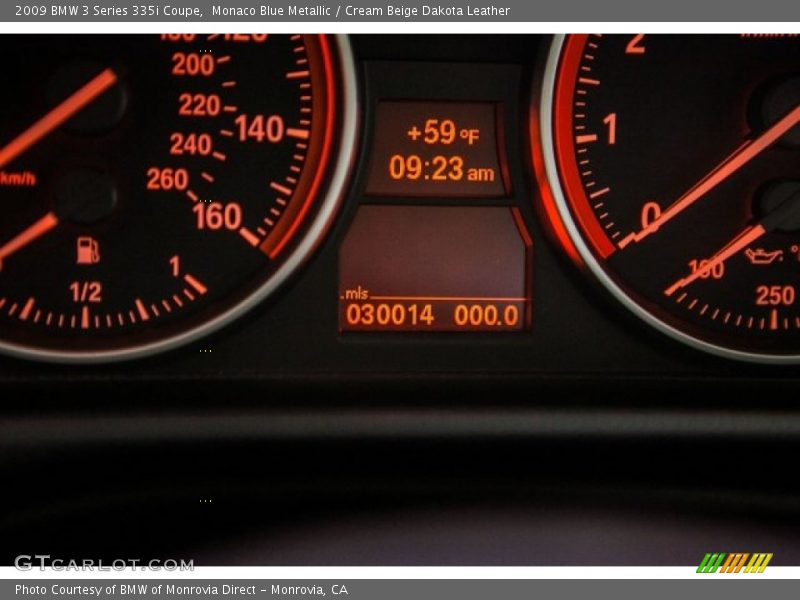 Monaco Blue Metallic / Cream Beige Dakota Leather 2009 BMW 3 Series 335i Coupe