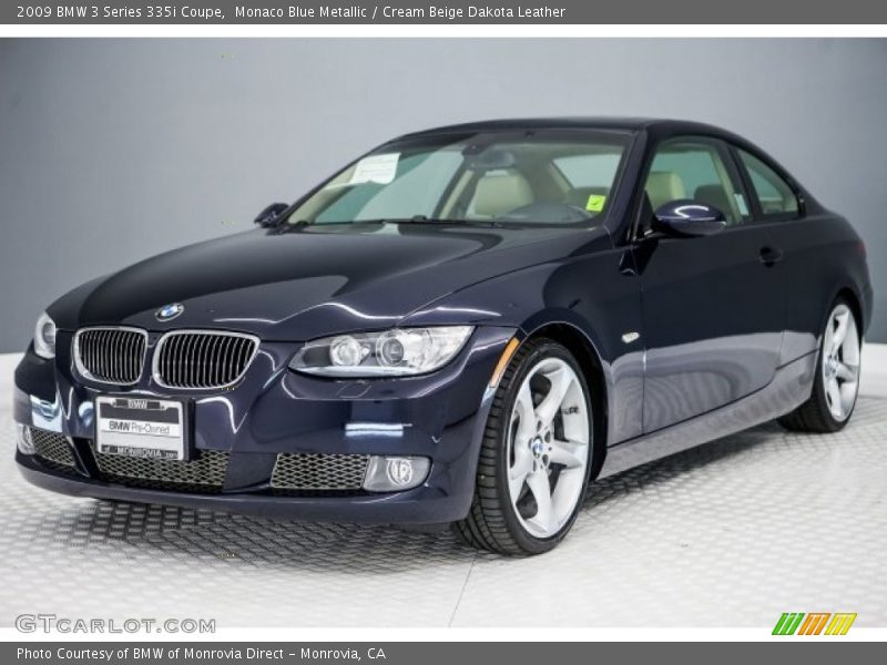 Monaco Blue Metallic / Cream Beige Dakota Leather 2009 BMW 3 Series 335i Coupe