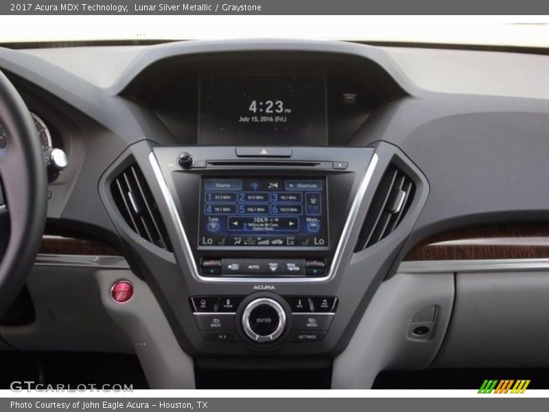 Lunar Silver Metallic / Graystone 2017 Acura MDX Technology