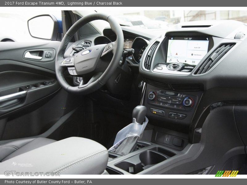 Lightning Blue / Charcoal Black 2017 Ford Escape Titanium 4WD