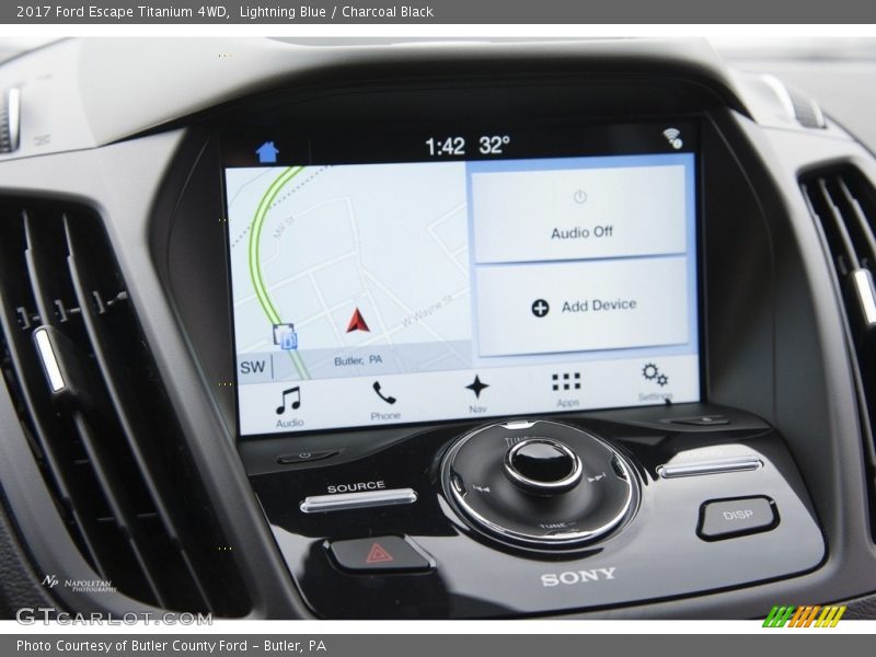 Lightning Blue / Charcoal Black 2017 Ford Escape Titanium 4WD