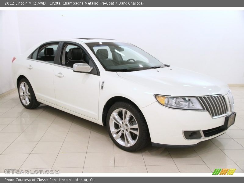 Crystal Champagne Metallic Tri-Coat / Dark Charcoal 2012 Lincoln MKZ AWD