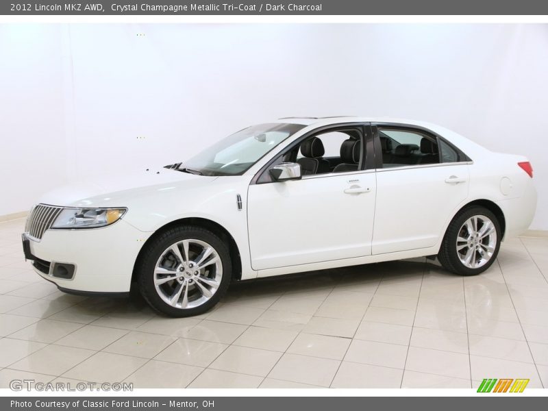 Crystal Champagne Metallic Tri-Coat / Dark Charcoal 2012 Lincoln MKZ AWD