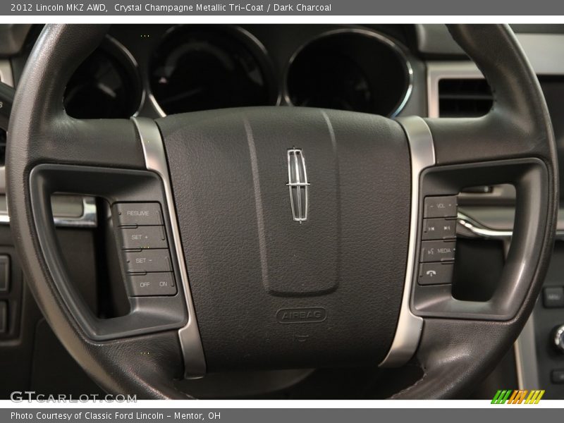 Crystal Champagne Metallic Tri-Coat / Dark Charcoal 2012 Lincoln MKZ AWD