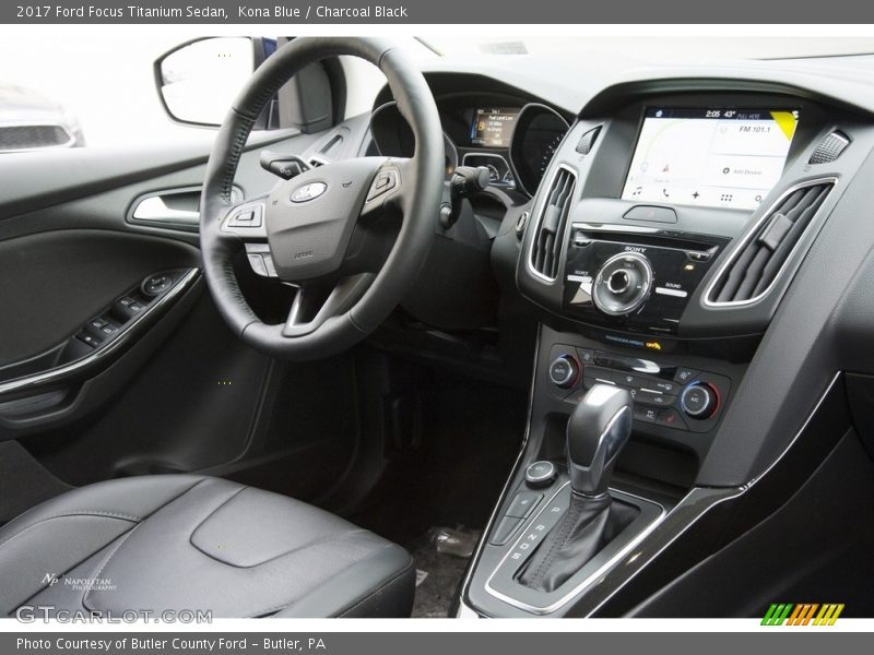 Kona Blue / Charcoal Black 2017 Ford Focus Titanium Sedan