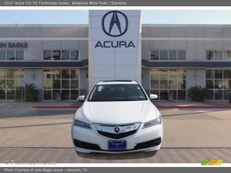Bellanova White Pearl / Espresso 2017 Acura TLX V6 Technology Sedan