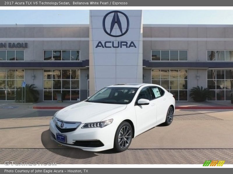Bellanova White Pearl / Espresso 2017 Acura TLX V6 Technology Sedan