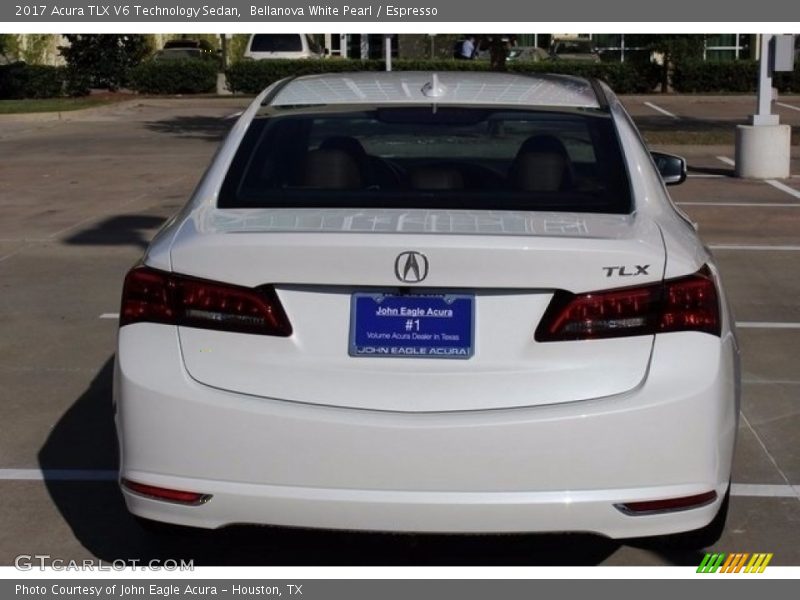 Bellanova White Pearl / Espresso 2017 Acura TLX V6 Technology Sedan