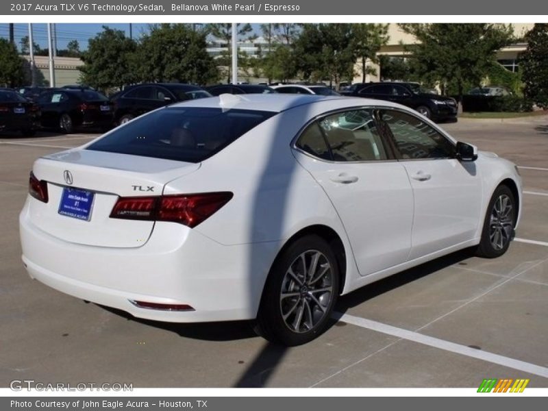 Bellanova White Pearl / Espresso 2017 Acura TLX V6 Technology Sedan