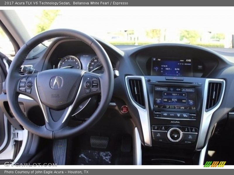 Bellanova White Pearl / Espresso 2017 Acura TLX V6 Technology Sedan