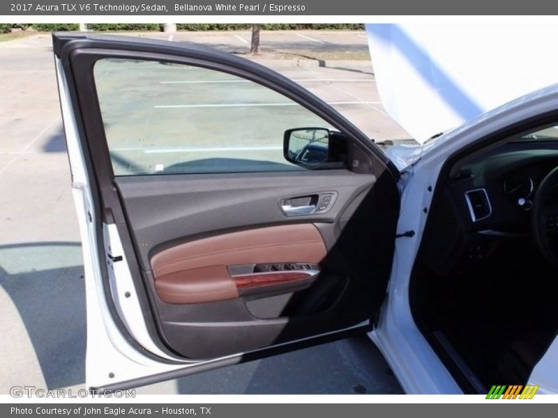 Bellanova White Pearl / Espresso 2017 Acura TLX V6 Technology Sedan