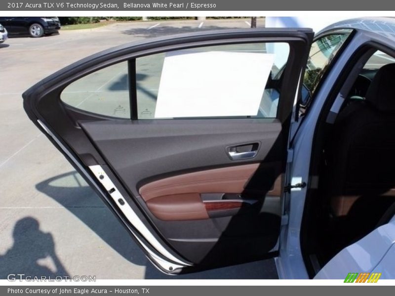 Bellanova White Pearl / Espresso 2017 Acura TLX V6 Technology Sedan