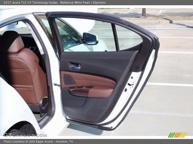 Bellanova White Pearl / Espresso 2017 Acura TLX V6 Technology Sedan