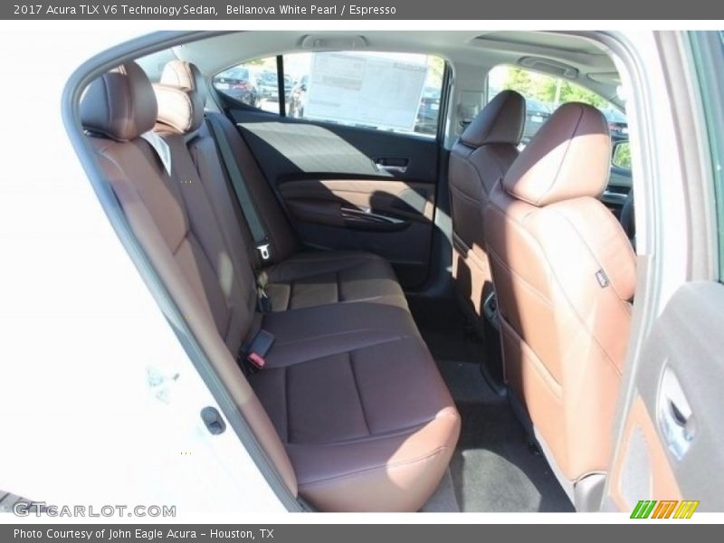 Bellanova White Pearl / Espresso 2017 Acura TLX V6 Technology Sedan