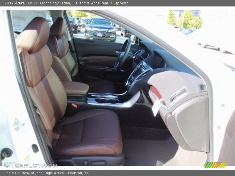 Bellanova White Pearl / Espresso 2017 Acura TLX V6 Technology Sedan