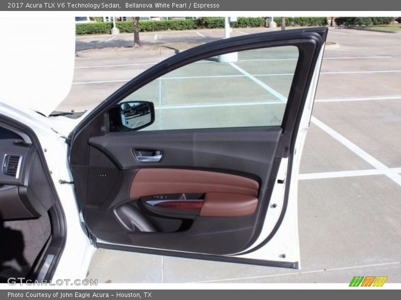 Bellanova White Pearl / Espresso 2017 Acura TLX V6 Technology Sedan