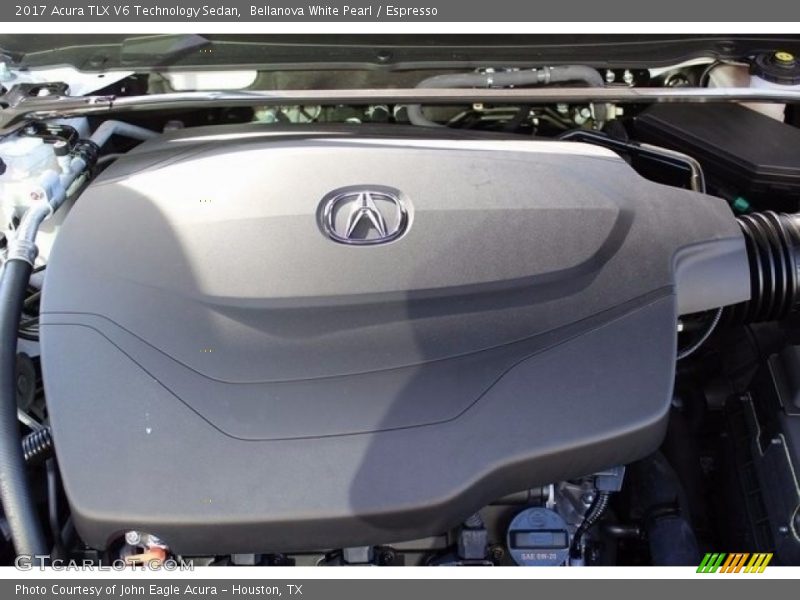 Bellanova White Pearl / Espresso 2017 Acura TLX V6 Technology Sedan