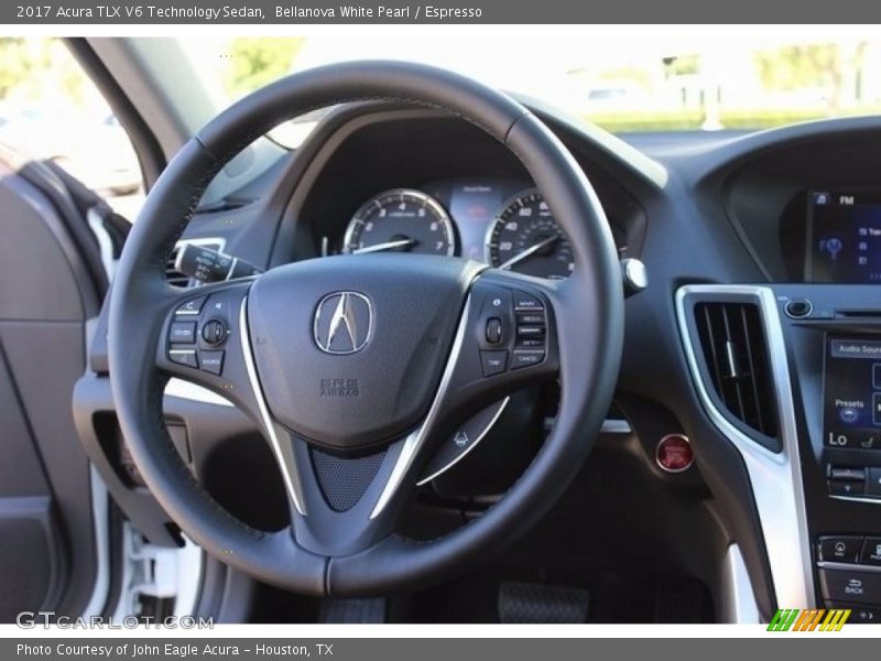 Bellanova White Pearl / Espresso 2017 Acura TLX V6 Technology Sedan