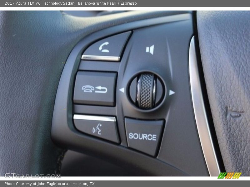 Bellanova White Pearl / Espresso 2017 Acura TLX V6 Technology Sedan