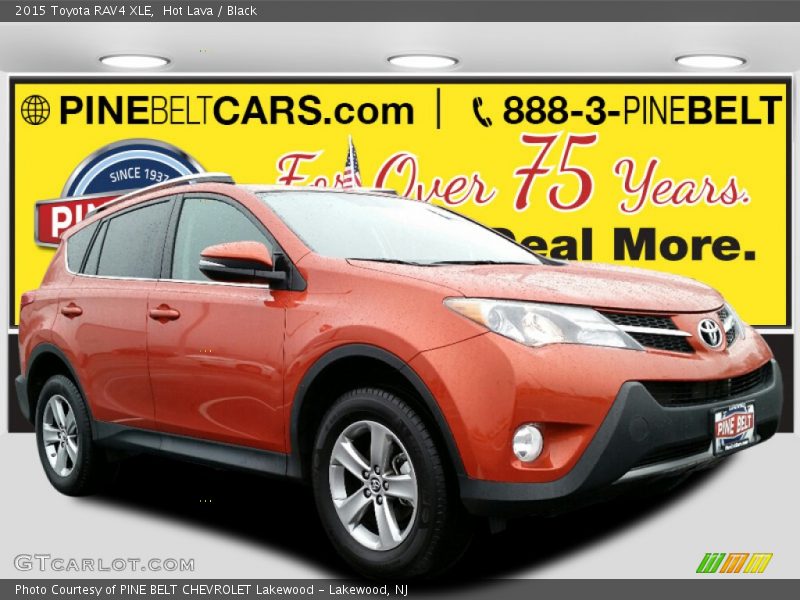 Hot Lava / Black 2015 Toyota RAV4 XLE